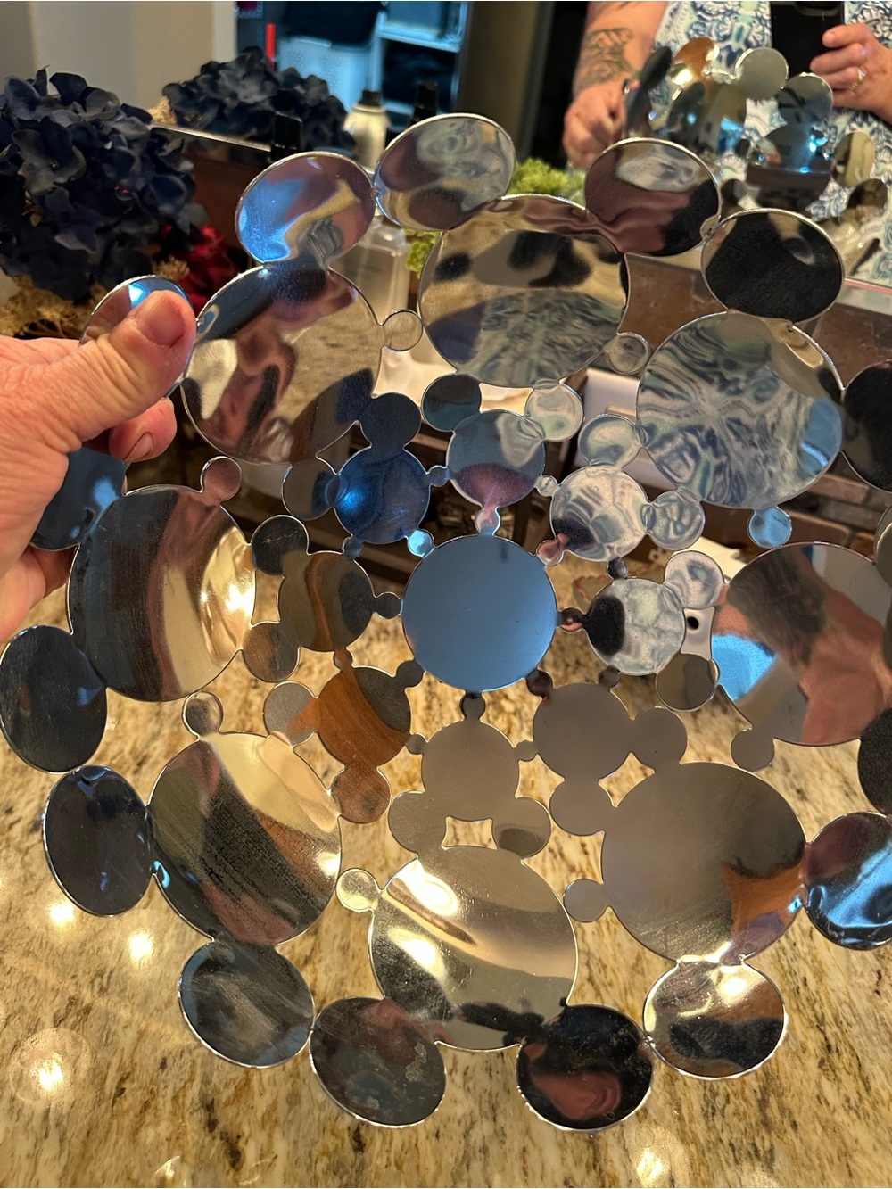 Silver Reflective Disney Mouse head bowl